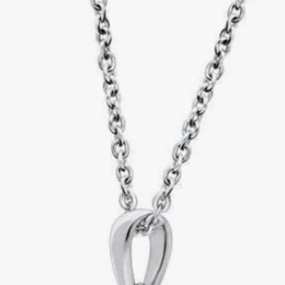 Hamsa Hand CZ Necklace in Sterling Silver - Picture 6 of 7